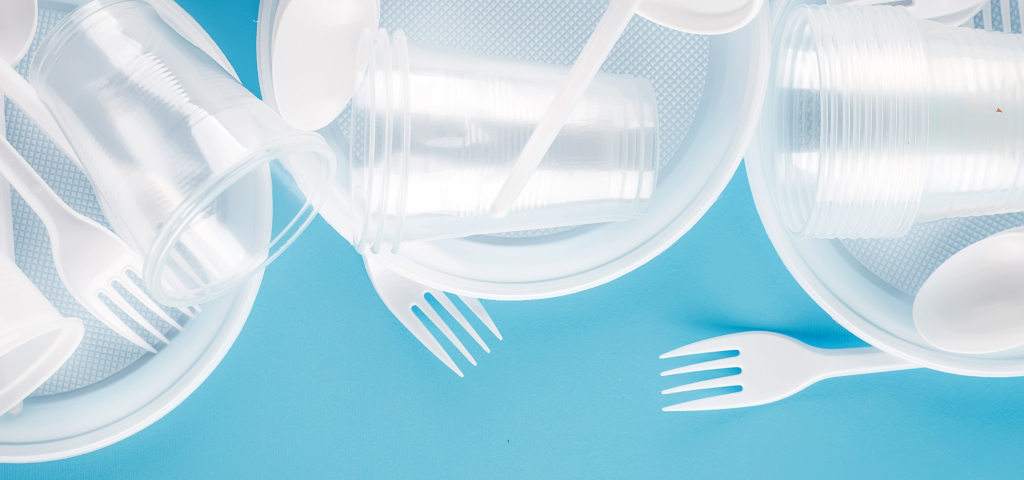 Disposable White Plastic Tableware